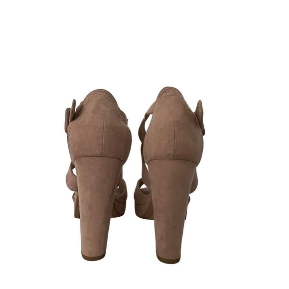 Chinese Laundry Tan Riddle Open Toe Platform Heels size 8 - Picture 5 of 12